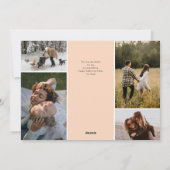 Multi-Foto Collage Valentinstag Feiertagskarte (Rückseite)