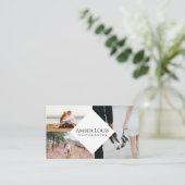 Multi-Foto Collagen-Fotografie modern Visitenkarte (Stehend Vorderseite)