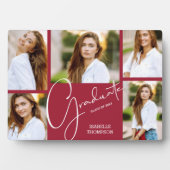 Multi-Foto Crimson Abschluss Keepake Fotoplatte (Vorderseite)