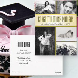 Multi-Foto Daughters Abschluss Open House Postkarte