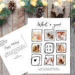 Multi-Foto Doodle umrahmt das Weihnachtsjahr Feiertagspostkarte<br><div class="desc">Diese niedliche Weihnachtspostkarte mit mehrfachem Foto im "Jahr in Rezension"-Stil ist ideal für jeden, der will, sich ein schönes Jahr für seine Familie und Freunde zu wünschen, während er die besten Momente des vergangenen Jahres zeigt. Das moderne Design hat einen minimalistischen Stil und verfügt über sieben individuell anpassbare Fotos, die...</div>