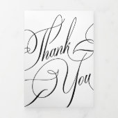 Multi Foto elegante Skript Hochzeit danke Karte (Cover)