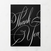 Multi Foto elegante Skript Hochzeit danke Karte (Cover)