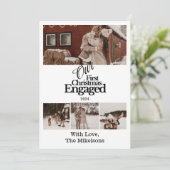 Multi-Foto Elegante Verlobte Weihnachten (Stehend Vorderseite)