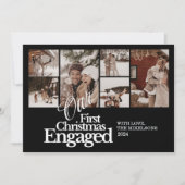 Multi-Foto Elegante Verlobte Weihnachten (Vorderseite)