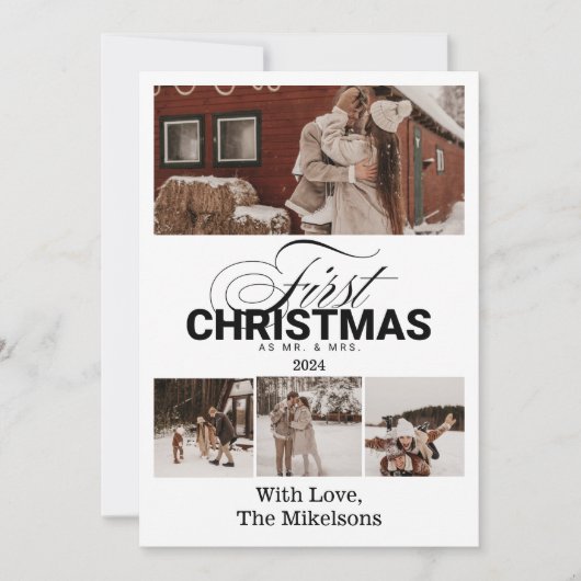 Multi Foto Erste Weihnachten als Mr & Mrs. (Vorderseite)