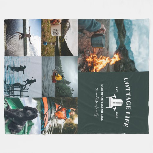 Multi-Foto-Foto Fleecedecke (Vorderseite (Horizontal))