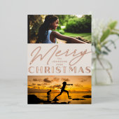 Multi Foto Frohe Weihnachten Folien Feiertagskarte (Stehend vorne)