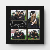 Multi-Foto-Glückwunsch als Graduate Name Black Fotoplatte (Vorderseite)