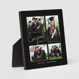 Multi-Foto-Glückwunsch als Graduate Name Black Fotoplatte