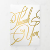 Multi Foto Gold Skript Hochzeit danke Karte (Cover)