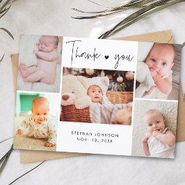 Multi Foto Handschrift Baby Dusche Vielen Dank Postkarte