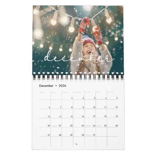 Multi-Foto-Kalender der Personalisierten Familie 2 Kalender (Dez 2026)