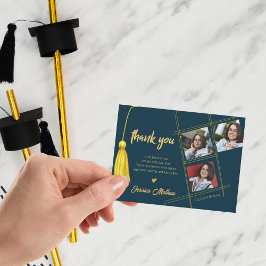Multi-Foto-Klasse von 2025 Abschluss Vielen Dank Postkarte