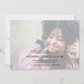 Multi-Foto-Lila-Graduierungspartei Einladung (Rückseite)