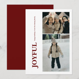 Multi-Foto mit vertikaler Textausführung Feiertagskarte