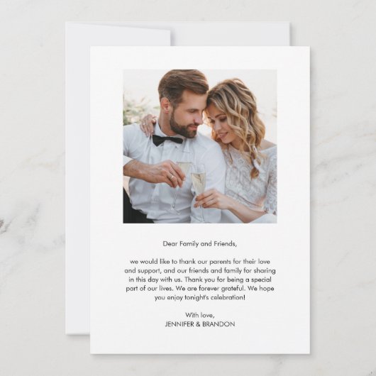 Multi-Foto Modern Danke Karte (Rückseite)