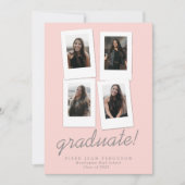 Multi Foto Modern Snapshots Abschluss Ankündigung (Vorderseite)