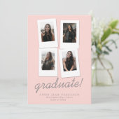 Multi Foto Modern Snapshots Abschluss Ankündigung (Stehend Vorderseite)