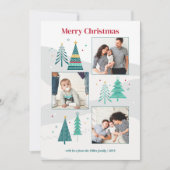 Multi-Foto Moderne Weihnachtsbaumfamilie Feiertagskarte (Vorderseite)