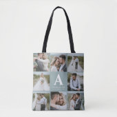 Multi-Foto-Monogramm-Anfangsvergünstigung Tasche (Vorderseite)