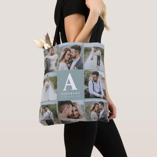 Multi-Foto-Monogramm-Anfangsvergünstigung Tasche (Von Nahem)