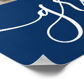 Multi-Foto Navy Blue Graduation Party Poster (Ecke)