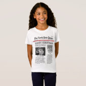 Multi Foto North Pole News Niedlich froh T-Shirt (Vorne ganz)