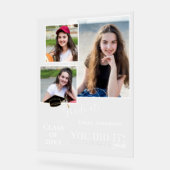 Multi-Foto Sie es getan 2025 Grad Ankündigung Acrylschild (Winkel)