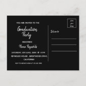 Multi-Foto| Skript| Bekanntgabe des Abschlusses Einladungspostkarte (Rückseite)