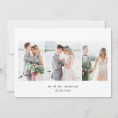 Multi-Foto-Skript mit Heart Wedding Foto Dankeskarte (Vorderseite)