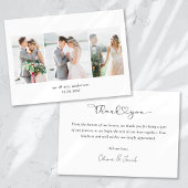 Multi-Foto-Skript mit Heart Wedding Foto Dankeskarte