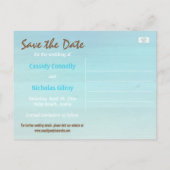 Multi-Foto Tropical Beach Save the Date Postkarte (Rückseite)
