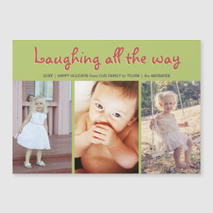 Multi Foto-Weihnachtsbild-modernes Feiertags-Foto Magnetkarte