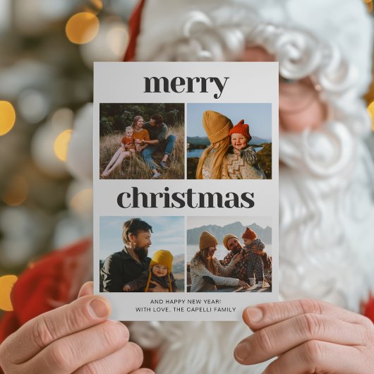 Multi-Foto-Weihnachtskarte Feiertagskarte