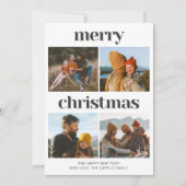 Multi-Foto-Weihnachtskarte Feiertagskarte (Vorderseite)