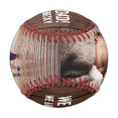 Multi-Foto Zuhause Run Vater Vatertag Baseball (Vorderseite)