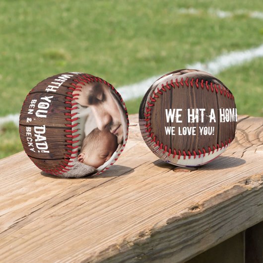 Multi-Foto Zuhause Run Vater Vatertag Baseball