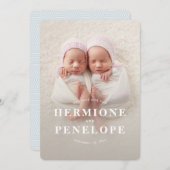 Multi-Foto-Zwilling modern geometrisch + typografi Ankündigung (Vorne/Hinten)