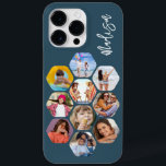 Multi-FotoCollage Einfache moderne Personalisierte Case-Mate iPhone 14 Pro Max Hülle<br><div class="desc">Multi Foto Collage Simple Modern Personalisiert Name Hexagon Pattern Smartphone iPhone Case verfügt über eine Collage aus Foto Ihrer Lieblings-Fotos in einer Hexagon-Form. Personalisiert mit deinem Namen. Perfekt zum Geburtstag, Weihnachten, Muttertag, Vatertag, Großeltern, Bruder, Schwester, bester Freund und vieles mehr. FOTO TIPP: Zentrieren Sie Ihre Fotos vor dem Hochladen nach...</div>
