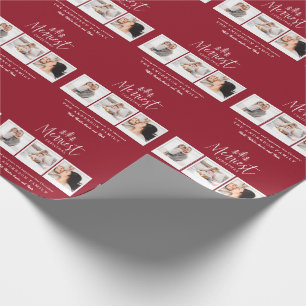 Multi Fotofeiertag der frohsten Weihnachten Geschenkpapier