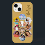 Multi-Fotomaterial Einfach Personalisiert Case-Mate iPhone 14 Hülle<br><div class="desc">Multi Foto Collage Simple Modern Personalisiert Name Hexagon Pattern Smartphone iPhone Case verfügt über eine Collage aus Foto Ihrer Lieblings-Fotos in einer Hexagon-Form. Personalisiert mit deinem Namen. Perfekt zum Geburtstag, Weihnachten, Muttertag, Vatertag, Großeltern, Bruder, Schwester, bester Freund und vieles mehr. FOTO TIPP: Zentrieren Sie Ihre Fotos vor dem Hochladen nach...</div>