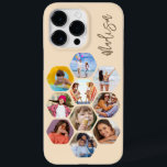 Multi-Fotomaterial Einfach Personalisiert Case-Mate iPhone 14 Pro Max Hülle<br><div class="desc">Multi Foto Collage Simple Modern Personalisiert Name Hexagon Pattern Smartphone iPhone Case verfügt über eine Collage aus Foto Ihrer Lieblings-Fotos in einer Hexagon-Form. Personalisiert mit deinem Namen. Perfekt zum Geburtstag, Weihnachten, Muttertag, Vatertag, Großeltern, Bruder, Schwester, bester Freund und vieles mehr. FOTO TIPP: Zentrieren Sie Ihre Fotos vor dem Hochladen nach...</div>