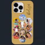 Multi-Fotomaterial Einfach Personalisiert Case-Mate iPhone 14 Pro Max Hülle<br><div class="desc">Multi Foto Collage Simple Modern Personalisiert Name Hexagon Pattern Smartphone iPhone Case verfügt über eine Collage aus Foto Ihrer Lieblings-Fotos in einer Hexagon-Form. Personalisiert mit deinem Namen. Perfekt zum Geburtstag, Weihnachten, Muttertag, Vatertag, Großeltern, Bruder, Schwester, bester Freund und vieles mehr. FOTO TIPP: Zentrieren Sie Ihre Fotos vor dem Hochladen nach...</div>