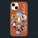 Multi-Fotomaterial Einfach Personalisiert Case-Mate iPhone 14 Hülle<br><div class="desc">Multi Foto Collage Simple Modern Personalisiert Name Hexagon Pattern Smartphone iPhone Case verfügt über eine Collage aus Foto Ihrer Lieblings-Fotos in einer Hexagon-Form. Personalisiert mit deinem Namen. Perfekt zum Geburtstag, Weihnachten, Muttertag, Vatertag, Großeltern, Bruder, Schwester, bester Freund und vieles mehr. FOTO TIPP: Zentrieren Sie Ihre Fotos vor dem Hochladen nach...</div>