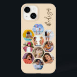 Multi-Fotomaterial Einfach Personalisiert Case-Mate iPhone 14 Hülle<br><div class="desc">Multi Foto Collage Simple Modern Personalisiert Name Hexagon Pattern Smartphone iPhone Case verfügt über eine Collage aus Foto Ihrer Lieblings-Fotos in einer Hexagon-Form. Personalisiert mit deinem Namen. Perfekt zum Geburtstag, Weihnachten, Muttertag, Vatertag, Großeltern, Bruder, Schwester, bester Freund und vieles mehr. FOTO TIPP: Zentrieren Sie Ihre Fotos vor dem Hochladen nach...</div>