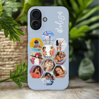 Multi-Fotomaterial Einfach Personalisiert iPhone 16 Hülle