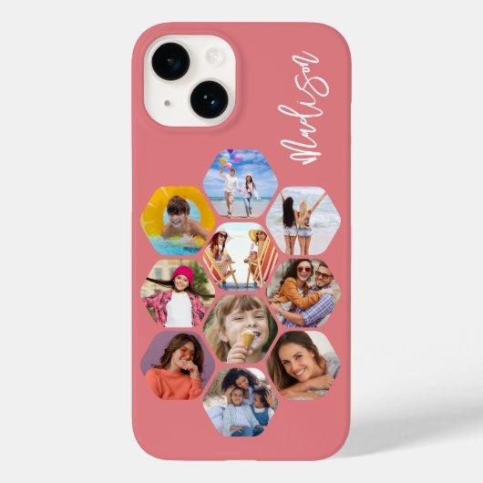 Multi-Fotomaterial Einfach Personalisiert Case-Mate iPhone Hülle (Rückseite)
