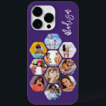Multi-Fotomaterial Einfach Personalisiert Case-Mate iPhone 14 Pro Max Hülle<br><div class="desc">Multi Foto Collage Simple Modern Personalisiert Name Hexagon Pattern Smartphone iPhone Case verfügt über eine Collage aus Foto Ihrer Lieblings-Fotos in einer Hexagon-Form. Personalisiert mit deinem Namen. Perfekt zum Geburtstag, Weihnachten, Muttertag, Vatertag, Großeltern, Bruder, Schwester, bester Freund und vieles mehr. FOTO TIPP: Zentrieren Sie Ihre Fotos vor dem Hochladen nach...</div>
