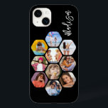 Multi-Fotomaterial Einfach Personalisiert Case-Mate iPhone 14 Plus Hülle<br><div class="desc">Multi Foto Collage Simple Modern Personalisiert Name Hexagon Pattern Smartphone iPhone Case verfügt über eine Collage aus Foto Ihrer Lieblings-Fotos in einer Hexagon-Form. Personalisiert mit deinem Namen. Perfekt zum Geburtstag, Weihnachten, Muttertag, Vatertag, Großeltern, Bruder, Schwester, bester Freund und vieles mehr. FOTO TIPP: Zentrieren Sie Ihre Fotos vor dem Hochladen nach...</div>